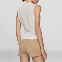 Stand Collar Floral Lace Sleeveless Button Casual Fashion Women's Blouse - Image 3