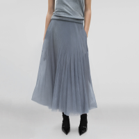 Elastic waist blue hot sale casual fashion women's long skirt - Image 5