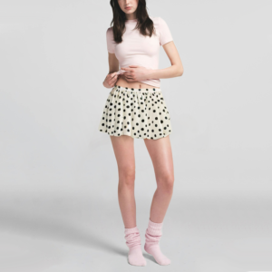 Polka Dot Printed A-Line Mini Skirt Women's Casual Fashion Short Skirt