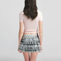 Plaid Print Elastic Waist Cotton A-Line Mini Skirt Women Casual Short Skirt - Image 3