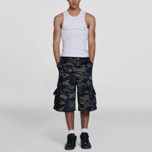 Camouflage Thick Loose 3D Pocket Workwear Men's Trousers