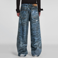 3D digital printing loose straight jeans for men - Image 3
