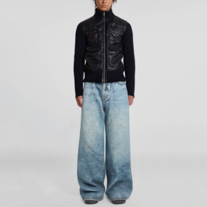 Full diamond 3D digital printing loose straight men's jeans