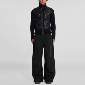 Vintage Washed Black Loose Wide Leg Men's Jeans