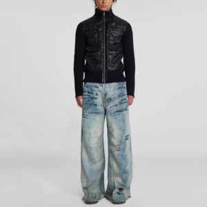 Vintage Washed Ripped Loose Wide Leg Men's Jeans