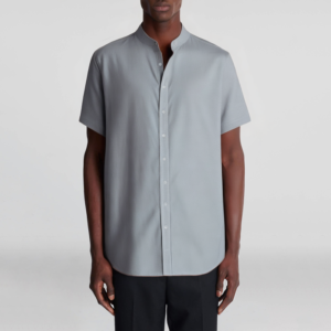 Cotton Yarn-dyed Oxford Cloth Short Sleeve Casual Men's Shirt