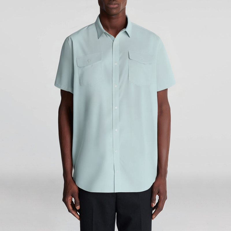 Men's UV Protected Lightweight Breathable Ripstop Short Sleeve Button Down Fishing Shirt