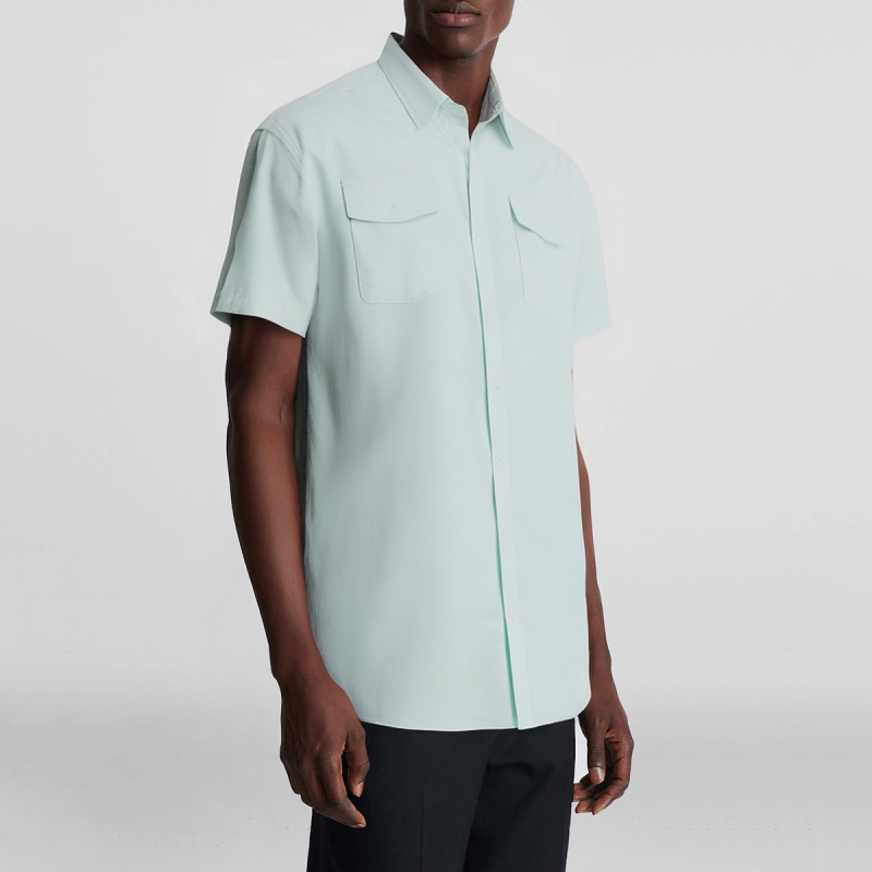 Men's UV Protected Lightweight Breathable Ripstop Short Sleeve Button Down Fishing Shirt - Image 4