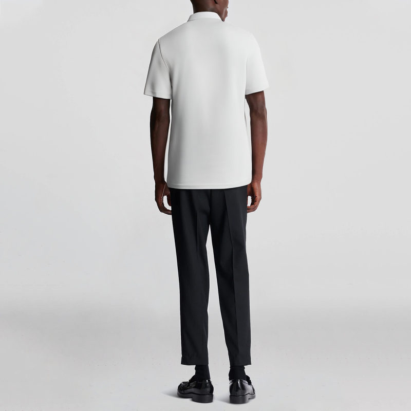 High Quality Fitted Men's V-Neck Polo T-Shirt - Image 2