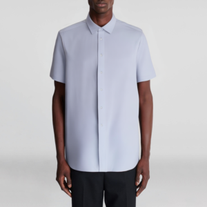 New breathable solid color lapel men's short-sleeved T-shirt