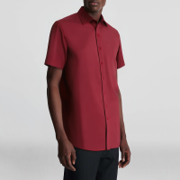 Men's short-sleeved Oxford cloth stand collar shirt - Image 5